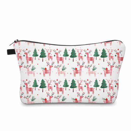 Pouch - Christmas Winter - Plaid Deer