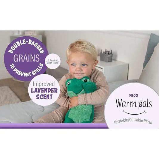 Warmies - Frog, weighted-on hand