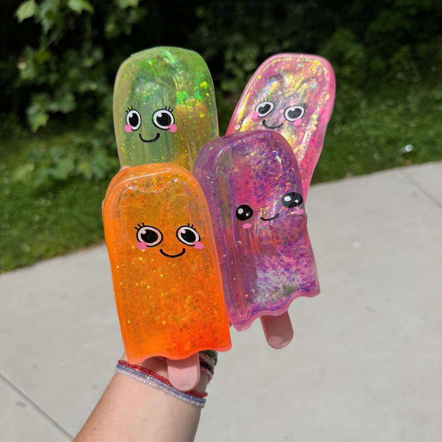 Squishy Toy - Slow Glitter Popsicle-on hand