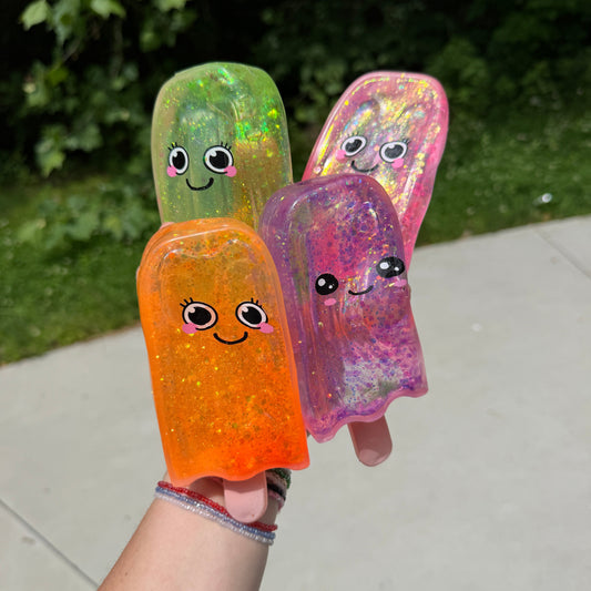 Squishy Toy - Slow Glitter Popsicle-on hand