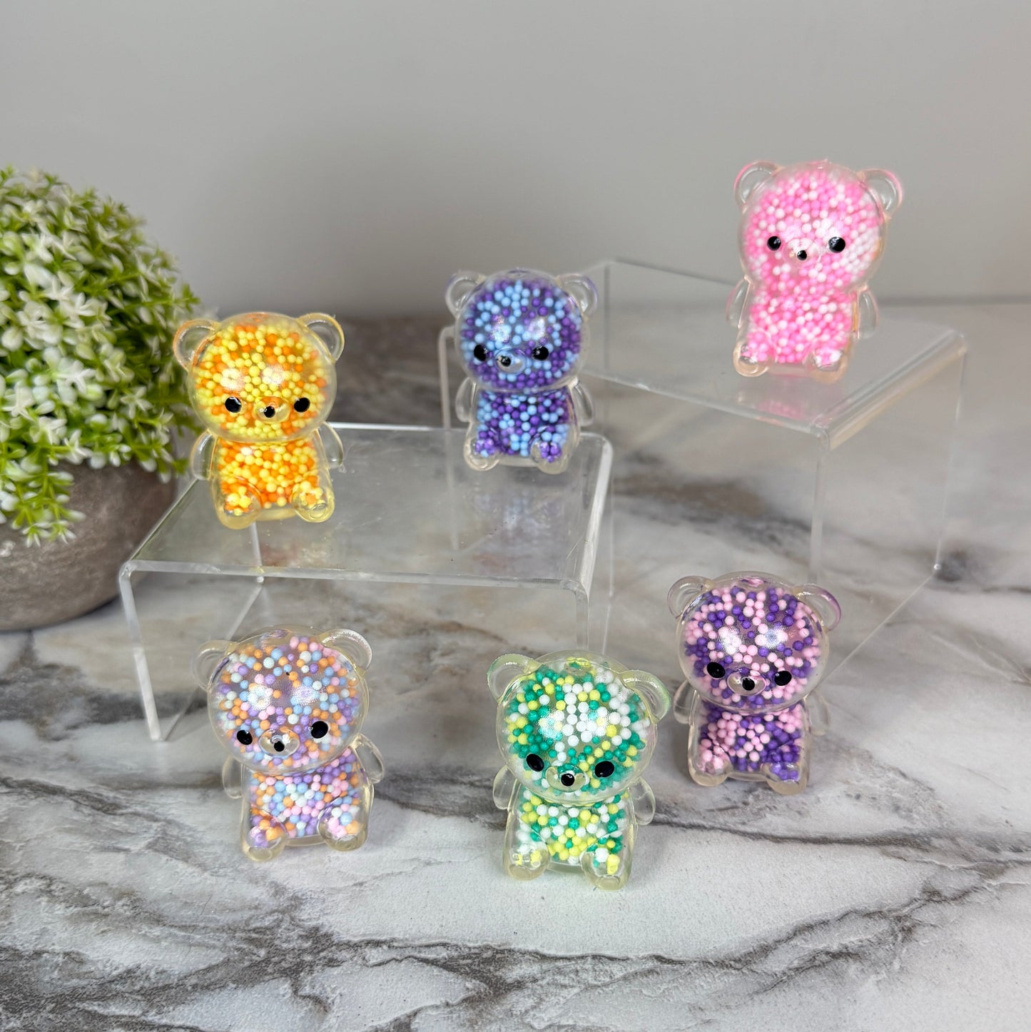 Squishy Toy - Bear Bead-on hand