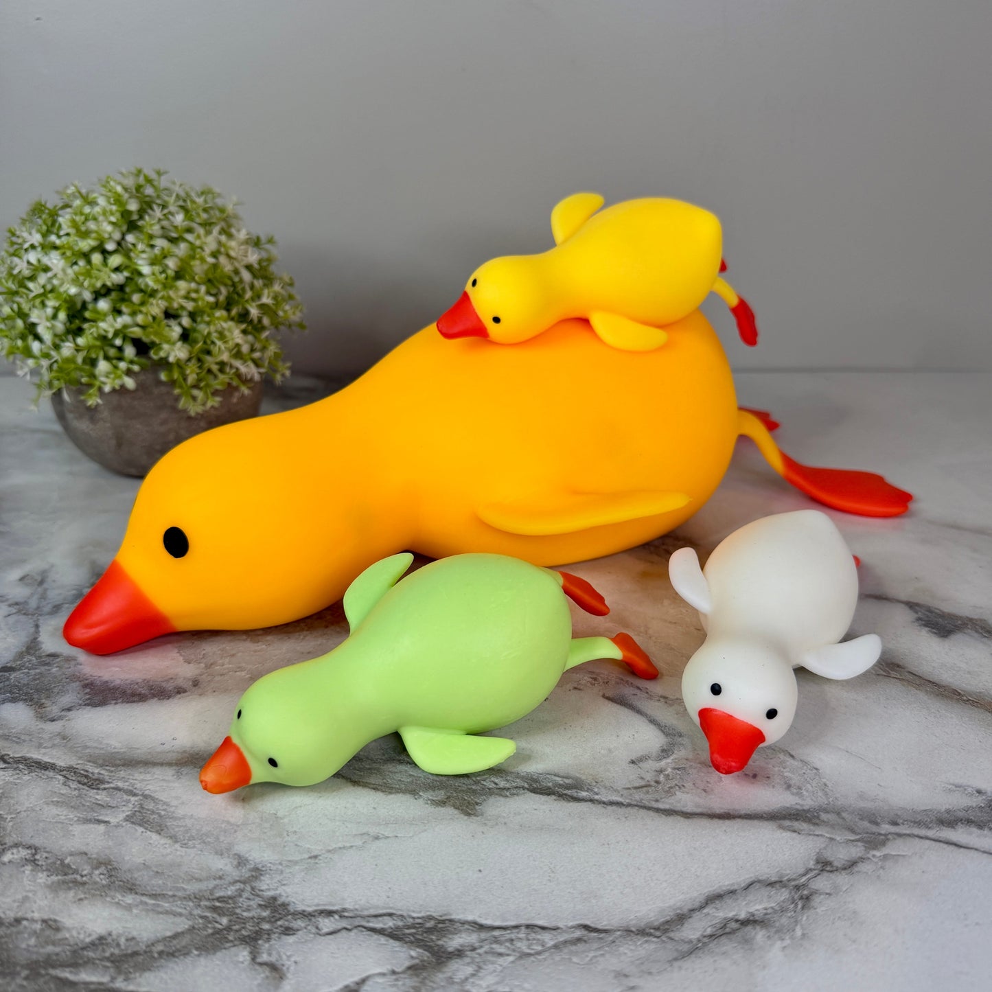 Squishy Toy - Laying Down Duck, Jumbo - PREORDER