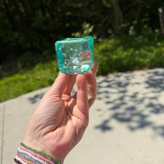 Ice Cube Squishy Toy - Under The Sea-on hand