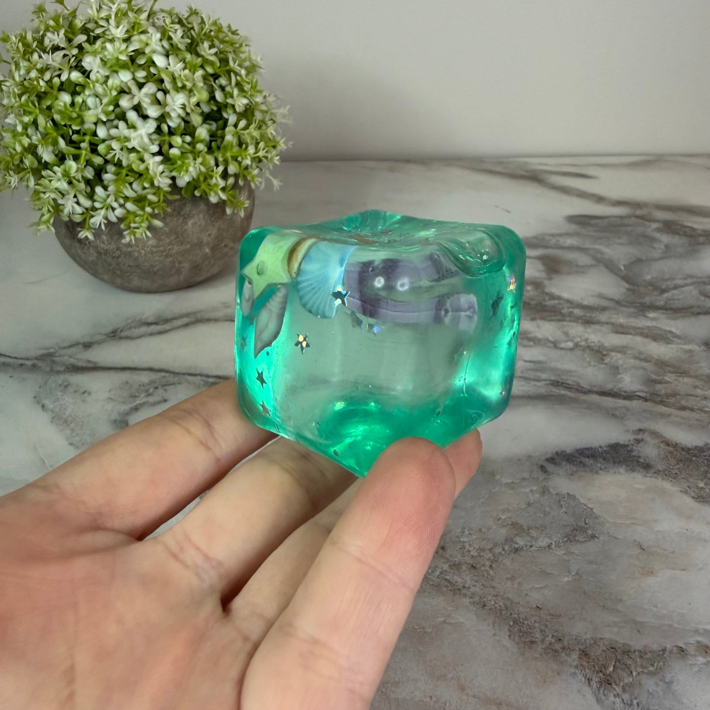 Ice Cube Squishy Toy - Under The Sea-on hand
