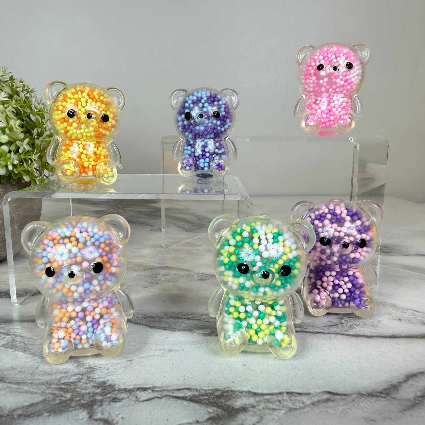 Squishy Toy - Bear Bead-on hand