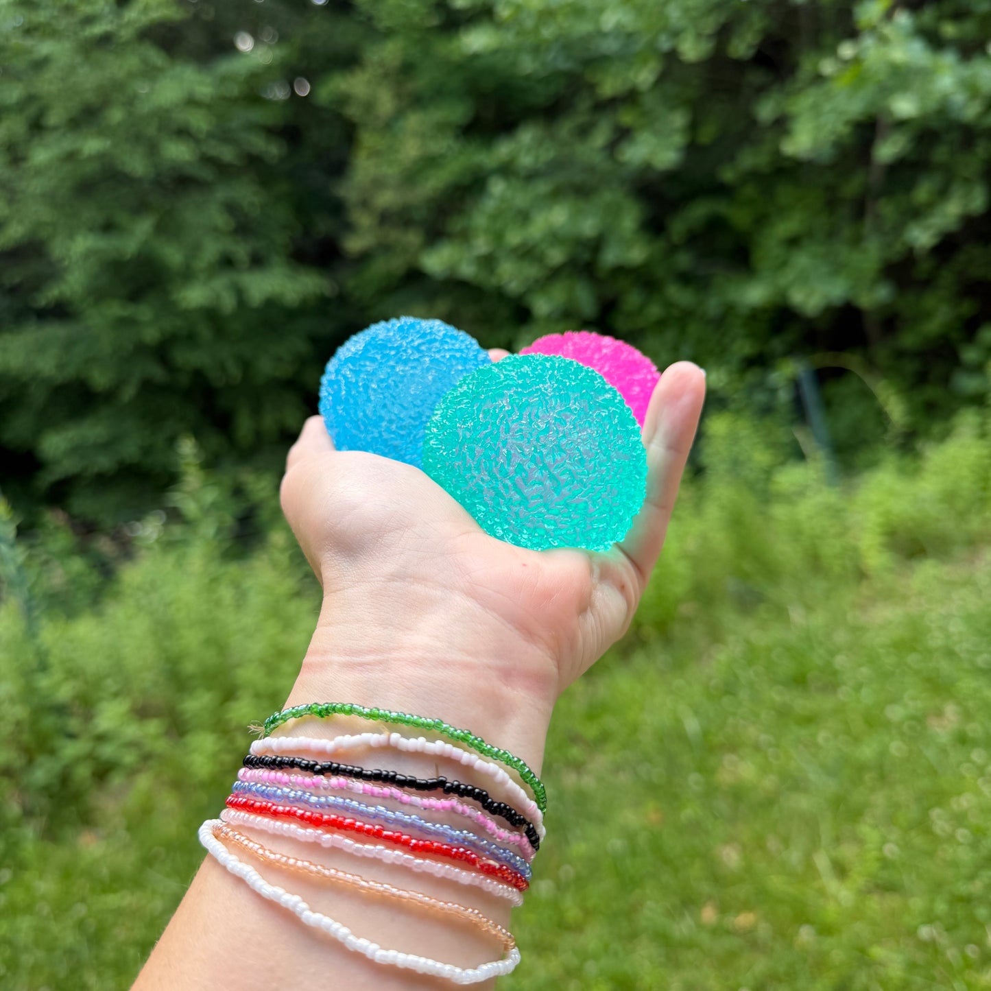 Squishy Toy - Bumpy Ball-on hand