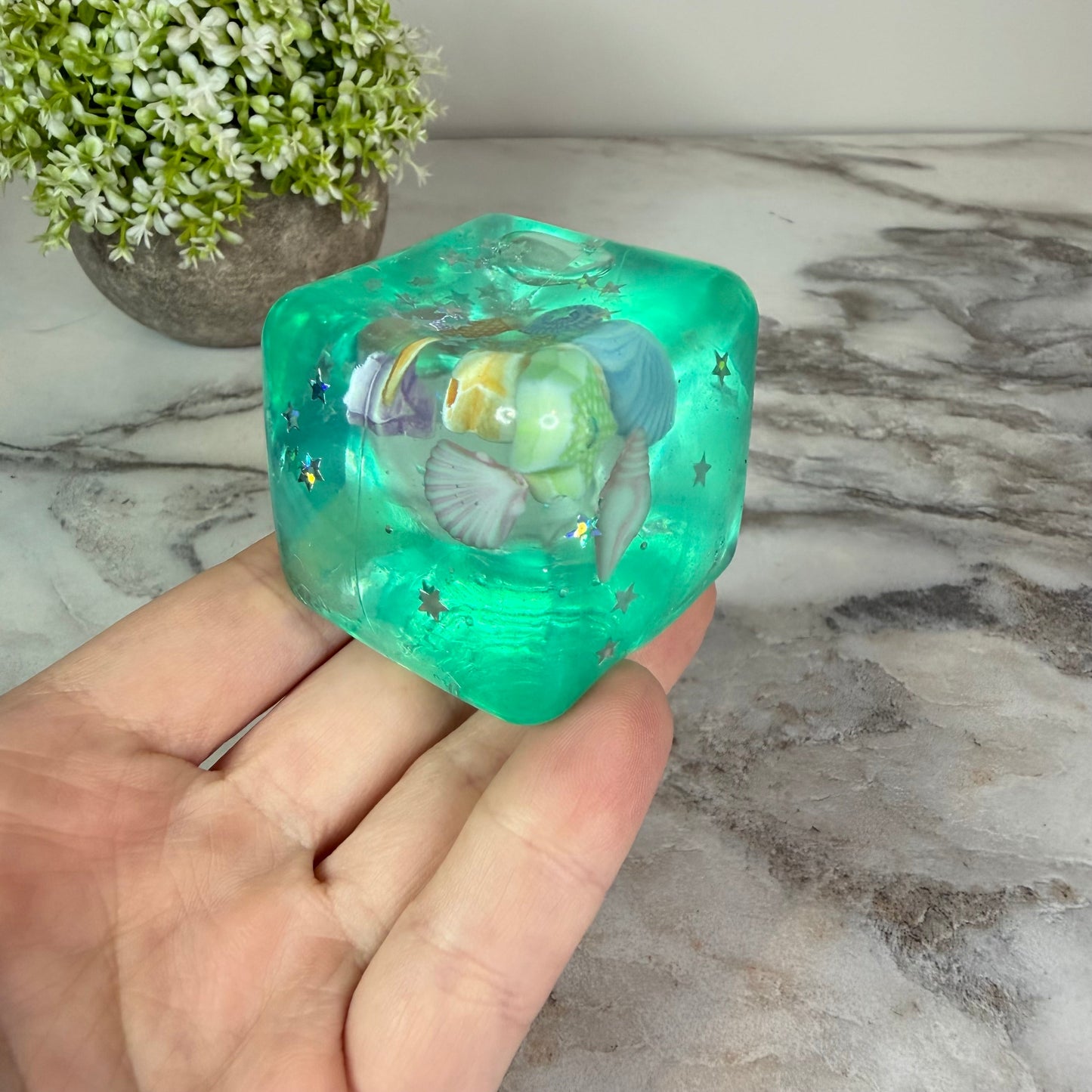 Ice Cube Squishy Toy - Under The Sea-on hand