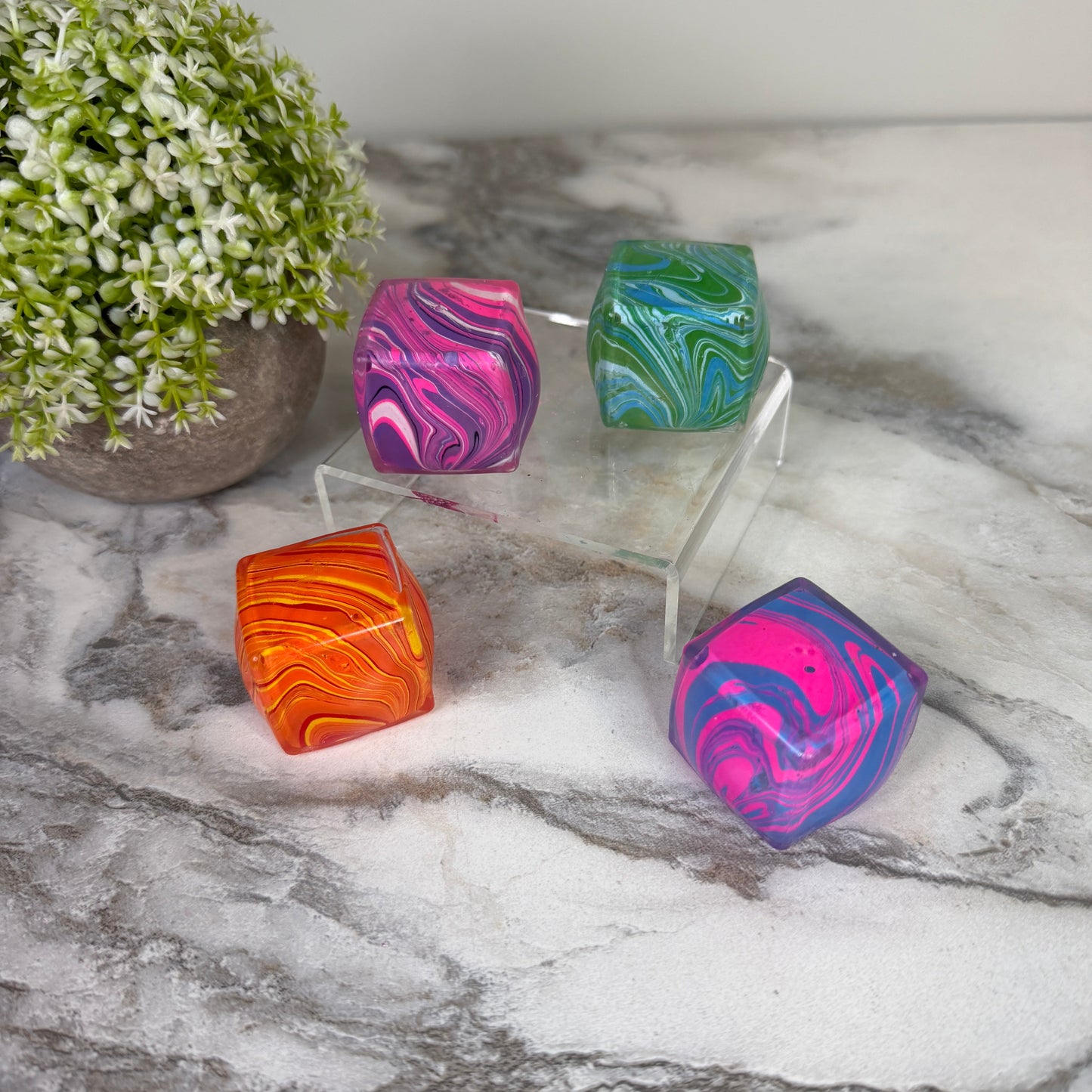 Squishy Toy - Ice Ice Marble Cube-on hand