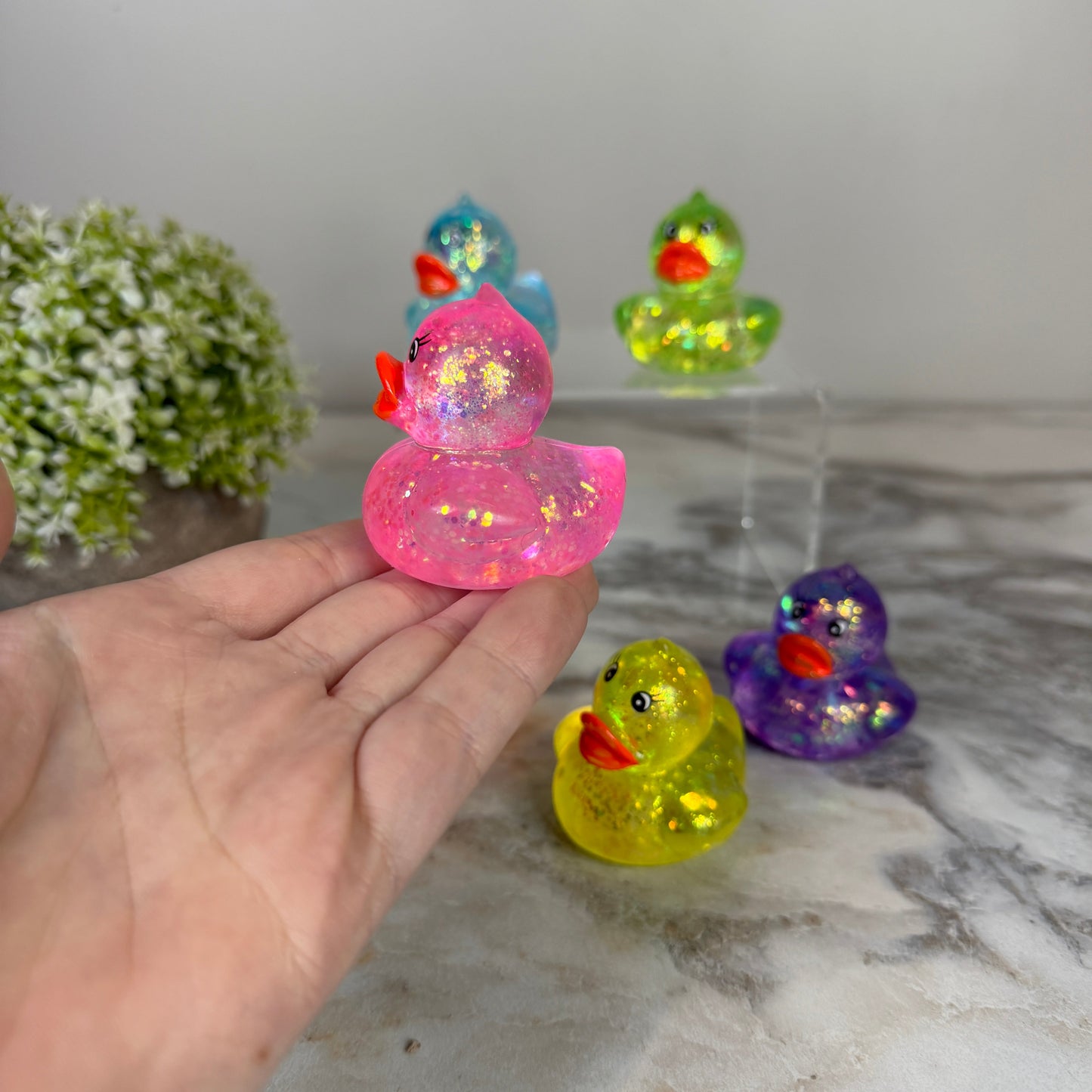 Squishy Toy - Glitter Ducks-on hand