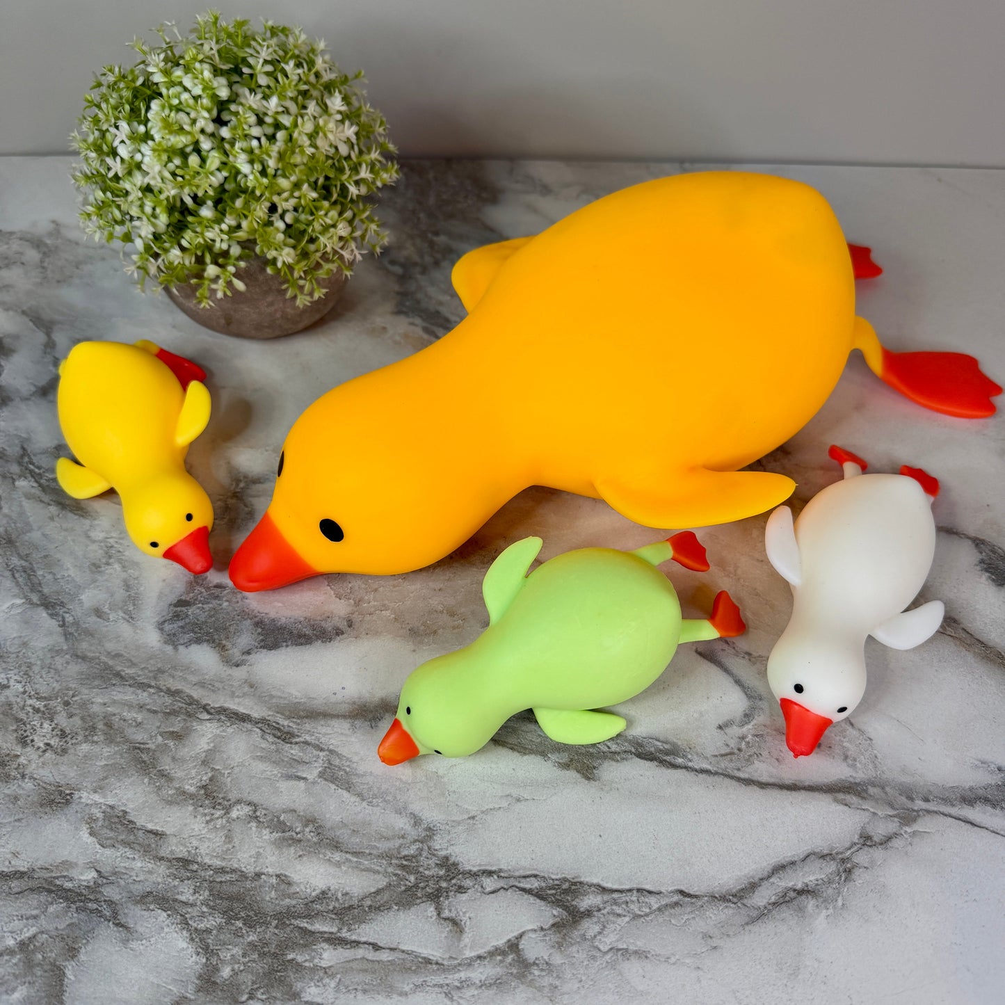 Squishy Toy - Laying Down Duck, Jumbo - PREORDER
