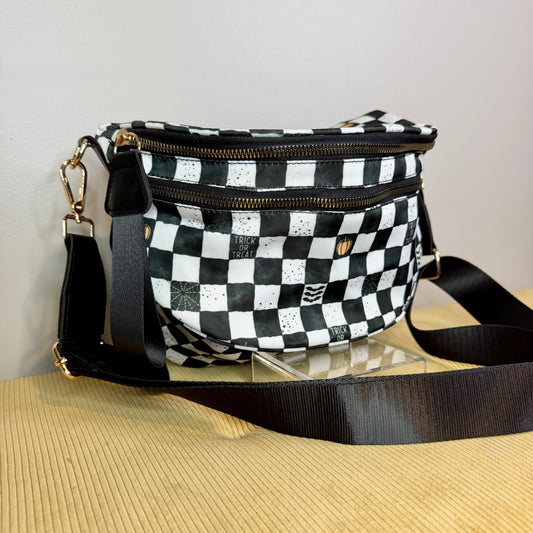 The Roni Nylon Crossbody - Halloween Fall Plaid Trick or Treat