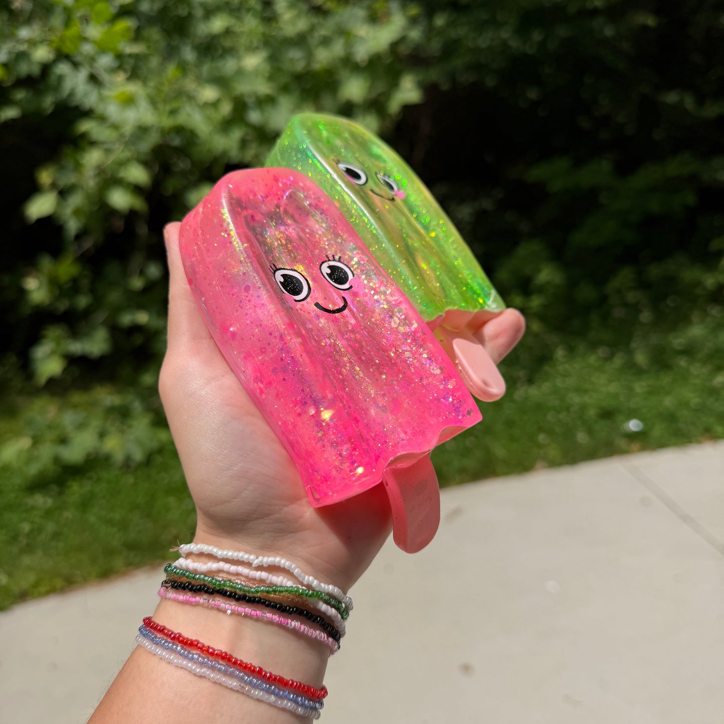 Squishy Toy - Slow Glitter Popsicle-on hand