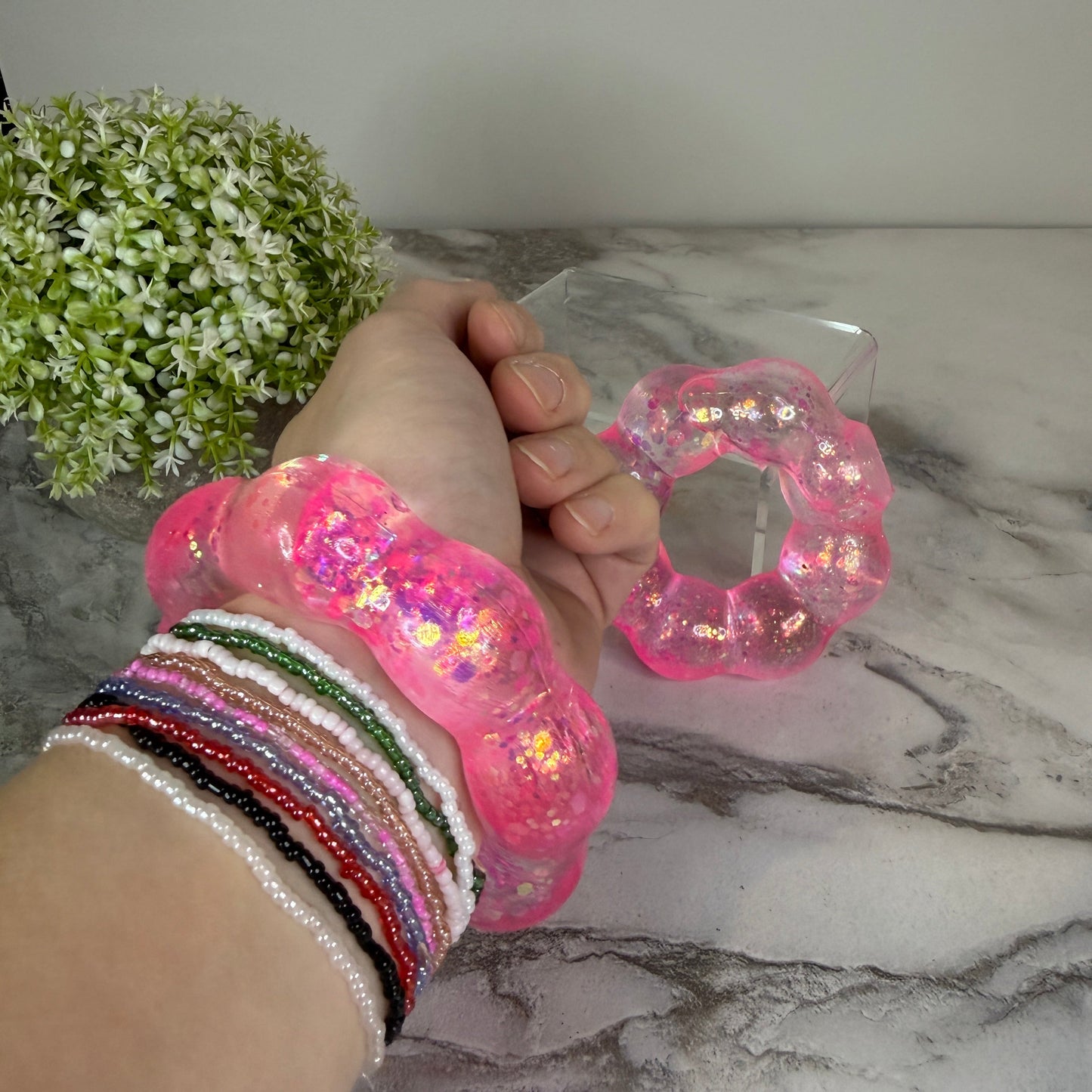 Squishy Toy - Glitter Bracelet-on hand