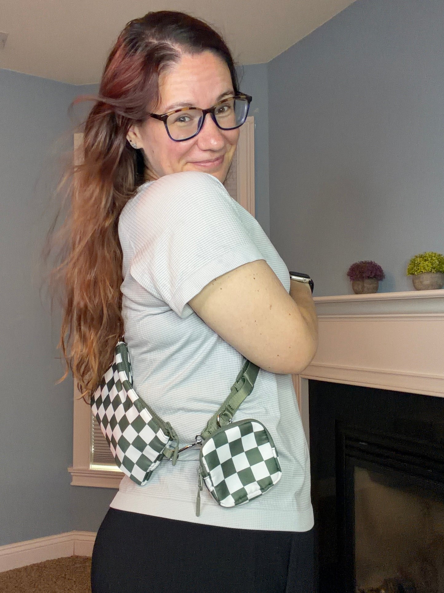 Tara - Double Pouch Nylon Crossbody