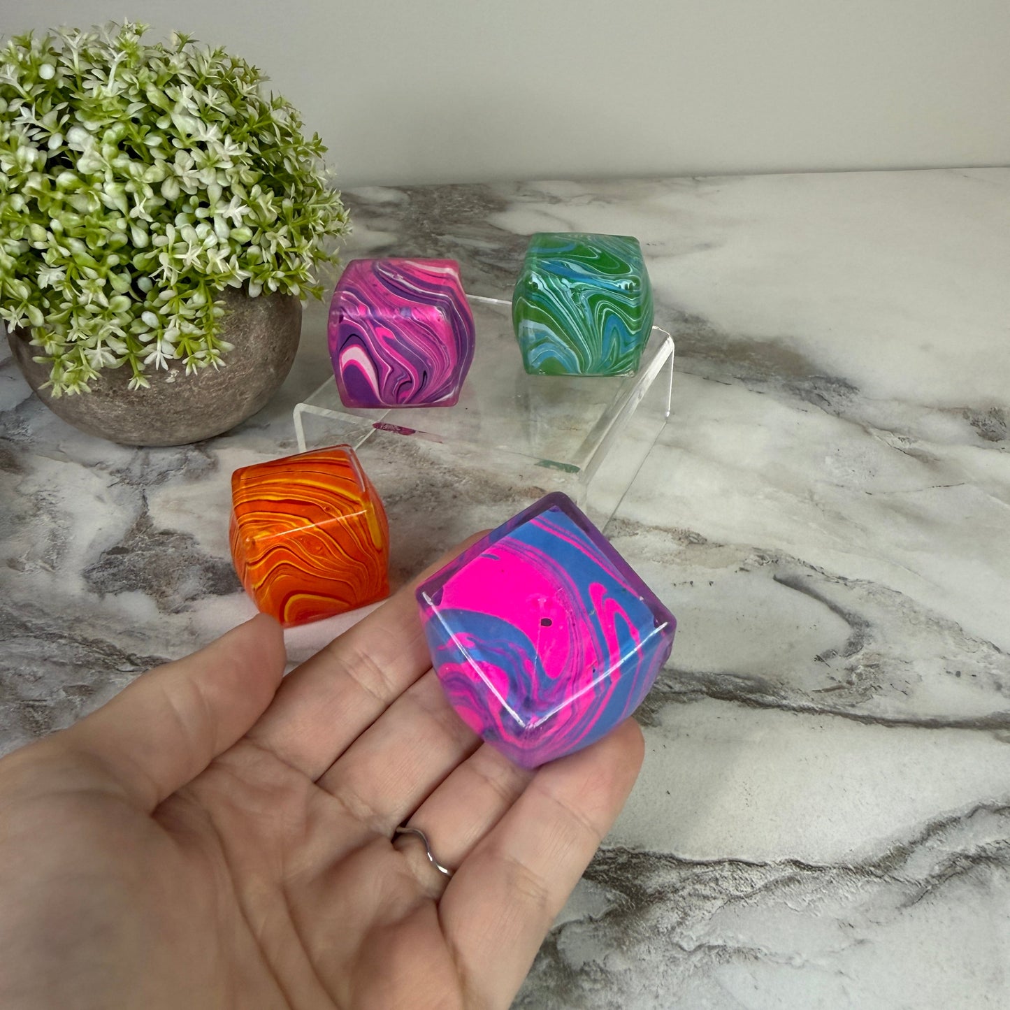 Squishy Toy - Ice Ice Marble Cube-on hand