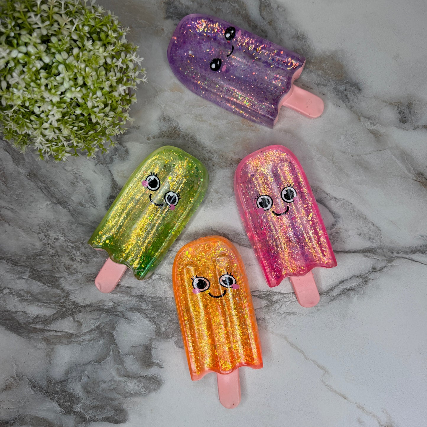 Squishy Toy - Slow Glitter Popsicle-on hand