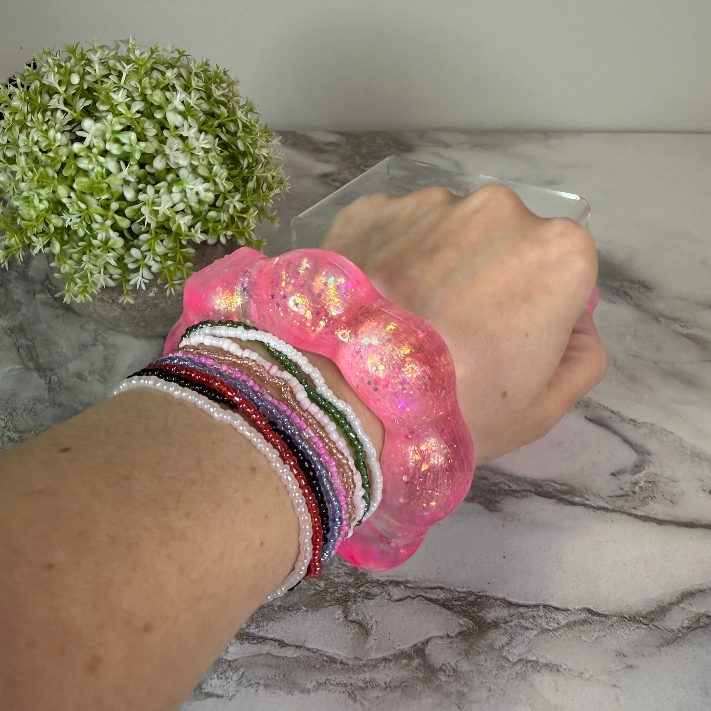 Squishy Toy - Glitter Bracelet-on hand