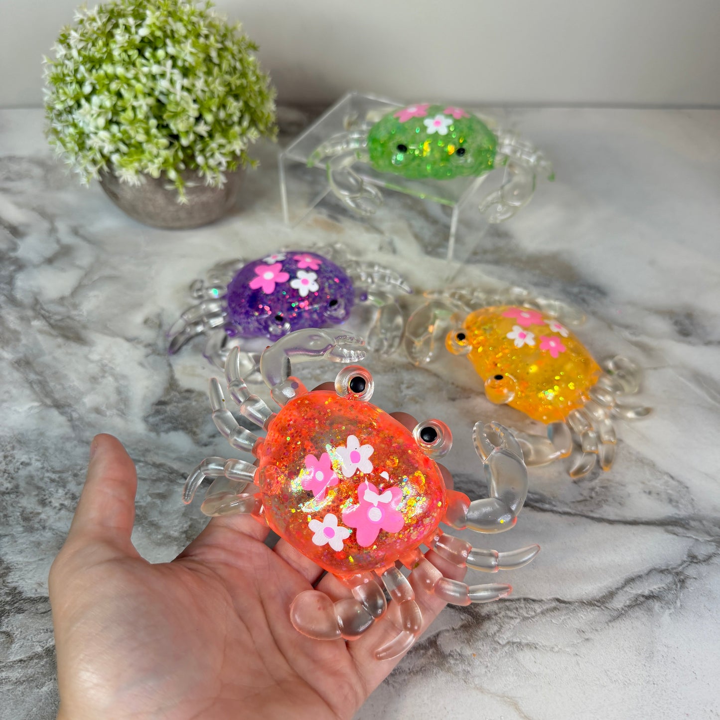 Squishy Toy - Glitter Crab - PREORDER